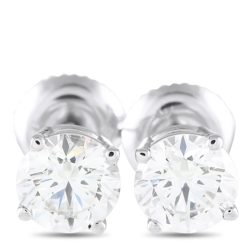 1015 - WITHDRAWN - A pair of 14K White Gold 1.50ct Lab Grown Diamond Stud Earrings. These 14K white gold st... 