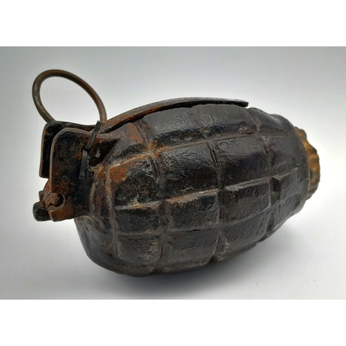 164 - An INERT WW2 British No. 36 Mills Grenade with centre tub, ring pin, striker and lever. UK Mainland ... 