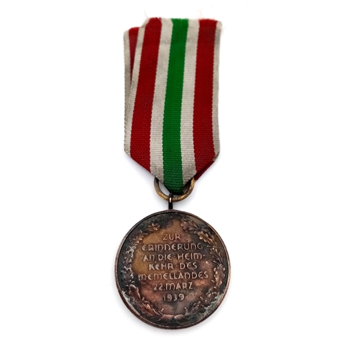 171 - A 3rd Reich Memel Medal. Awarded to all troops and police who took part in Lithuanian Occupation on ... 