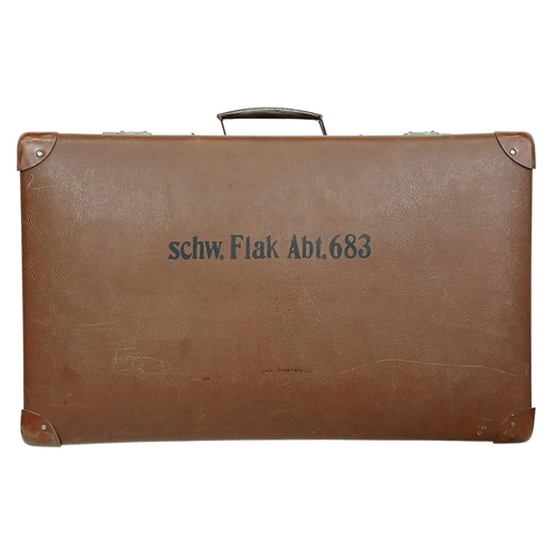 977 - A WW2 German Suitcase Marked to a Scheinwerfer Unit (Anti-Aircraft Searchlight Section) Maybe used f... 