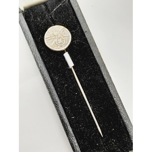 1025 - A 3rd Reich NSKK (Transport Corps) Stick pin and case.