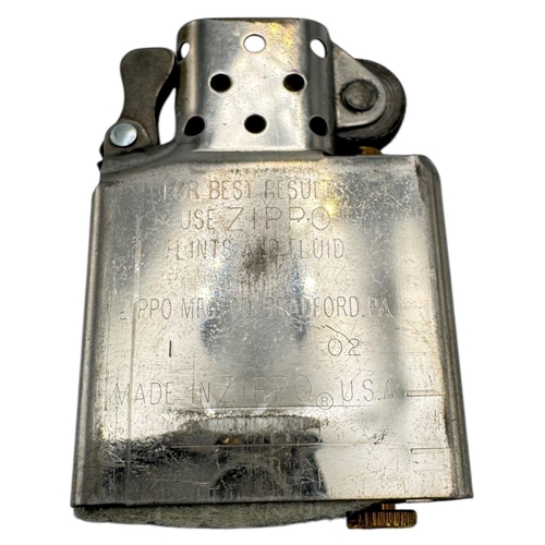 953 - A vintage military US Marine Seattle Zippo Lighter. Approximately 5.7cm height x 3.9cm width. Please... 