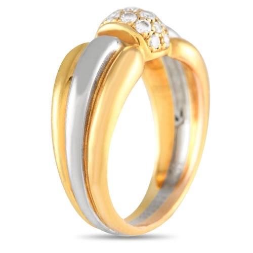 1658 - WITHDRAWN - An Cartier 18K Yellow and White Gold 0.27ct Diamond Ring. This Cartier piece features a ... 