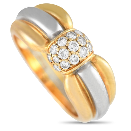 1658 - WITHDRAWN - An Cartier 18K Yellow and White Gold 0.27ct Diamond Ring. This Cartier piece features a ... 