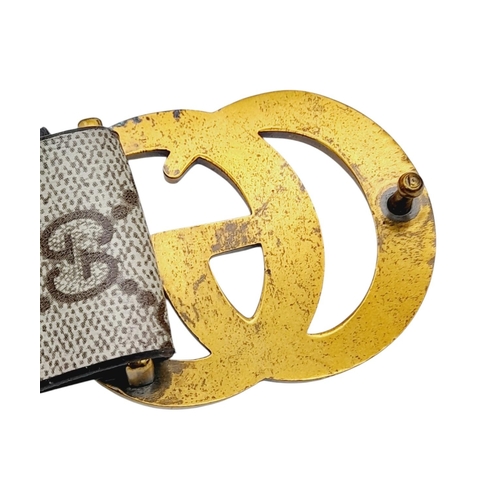 741 - A Trio of Designer Fashion Items - A Gucci Monogram Belt, an Alexander McQueen Burgundy Python Card ... 