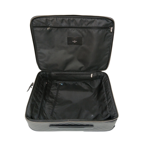 769 - A Louis Vuitton Damier Graphite Pegase Suitcase. Coated canvas exterior with leather trim, ID tag an... 