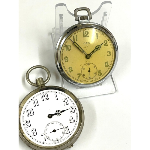 861 - x2 pocket watches. Oris working, other as found. Ref: Lu28