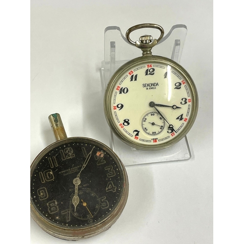 868 - X2 pocket watches. Locomotive working, other as found. Ref: Lu27