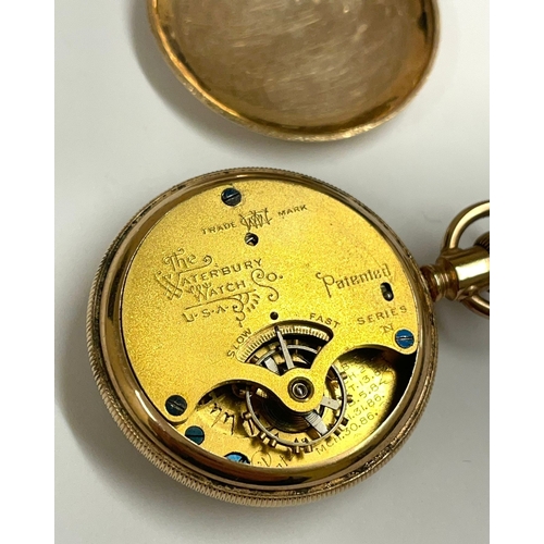 875 - A Waterbury Duplex pocket watch small size. Good balance , as found. Ref: Lu26