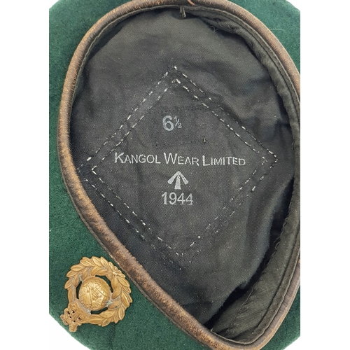 145 - 1944 Dated Royal Marines Commando Kangol Beret. Marked with the clothing department date code letter... 