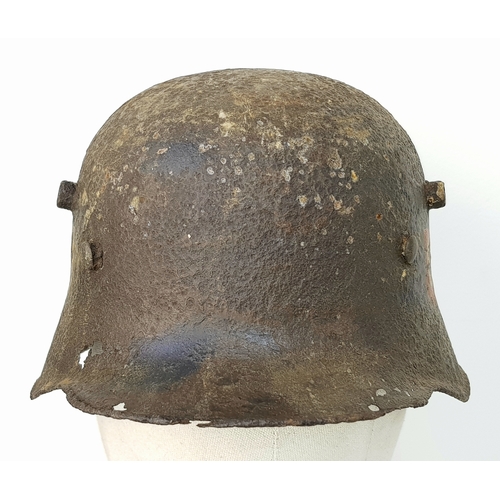 27 - A Waffen SS M18 Double Decal Parade Helmet with M35 Liner. Found down a well somewhere in Bavaria. S... 