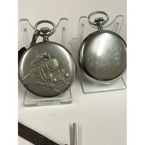 1396 - 2x Pocket watches. Limit is working, other good balance as found. Ref: Lu41