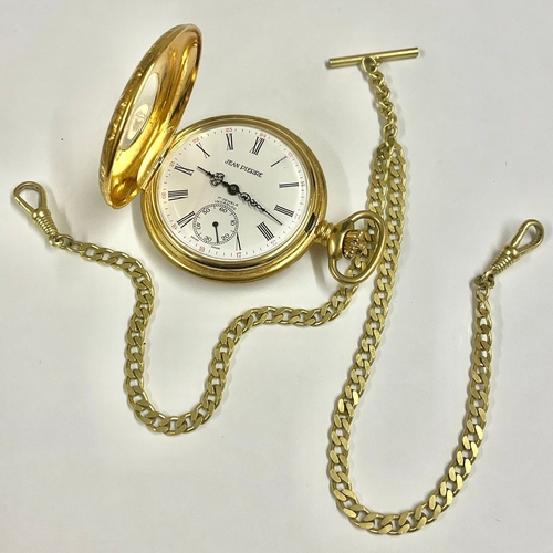 898 - A Full Hunter Pocket Watch and Chain. In working order. Ref: Lu40