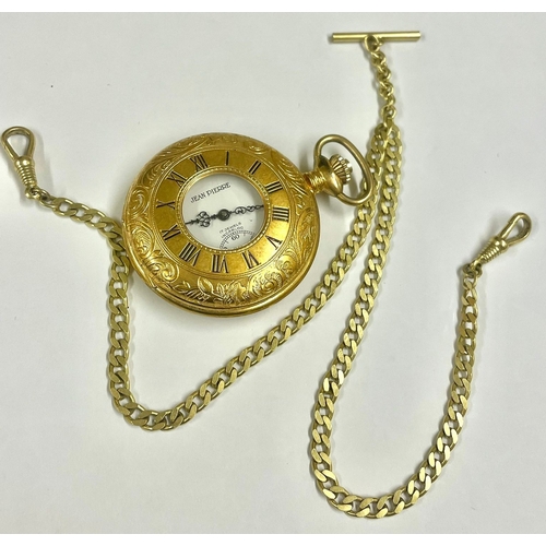 898 - A Full Hunter Pocket Watch and Chain. In working order. Ref: Lu40