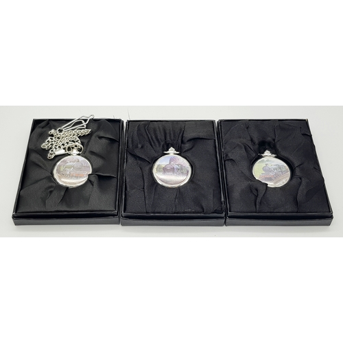 1053 - A Parcel of Three ‘Glory of Steam’ Manual Wind Pocket Watches Commemorating: 1) A1/A3 Class- 1922-19... 