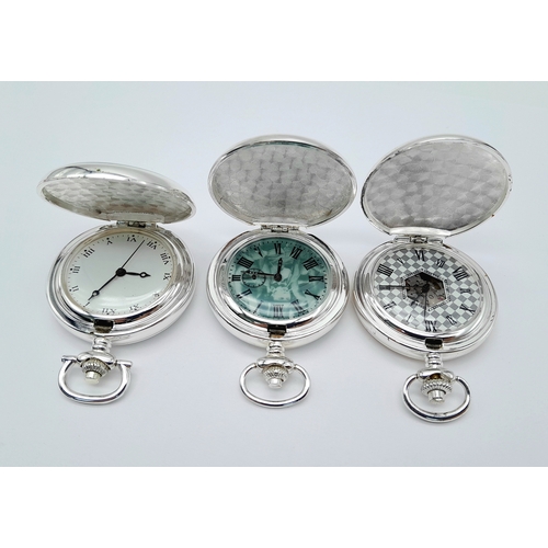 1060 - A Parcel of Three ‘Glory of Steam’ Manual Wind Pocket Watches Commemorating: 1) Castle Class- 1923-1... 