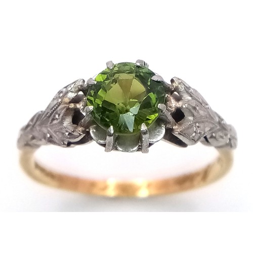 196 - Magnificent vintage 18 CARAT GOLD and PLATINUM,EMERALD SOLITAIRE RING. Consisting a large (approx 1 ... 