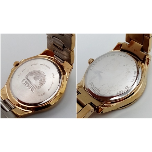 1140 - Two Good Condition, Gold Tone, Quartz Watches Comprising: 1) Clear Stone Set ‘Panda Style’ Quartz Wa... 