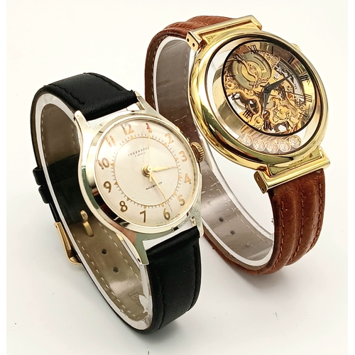 1147 - A Parcel of Two Manual Wind Watches Comprising of; 1) A Vintage Ingersoll Shockproof Watch-33mm Case... 