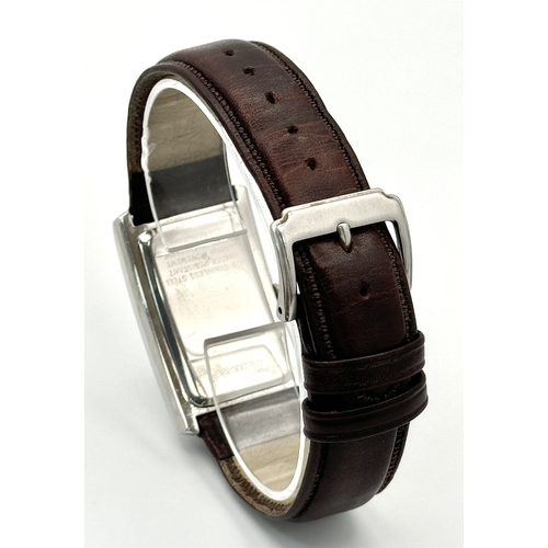 1154 - A Very Good Condition Men’s Quartz Tank Style Watch by Kenneth Cole. 26mm Case width.