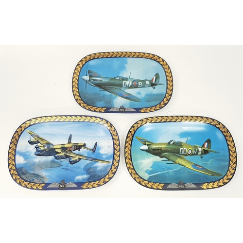 1309 - A Set of Three Boxed, Mint Condition, Limited Edition Bradford Exchange Commemorative Decorative WW2... 