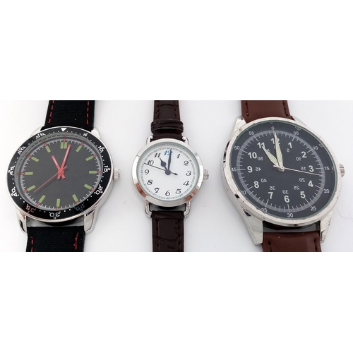 1354 - A Parcel of Three Military designed Field Watches Comprising: 1) German Waffen SS Soldier-46mm Case.... 