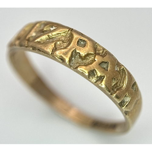 91 - Beautiful antique 9 CARAT GOLD ‘MIZPAH’ RING. Having Traditional raised lettering. Full UK hallmark.... 