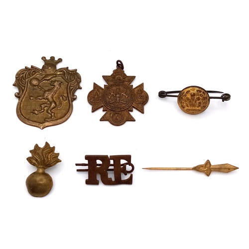 1568 - Six Vintage/Antique Military Badges.