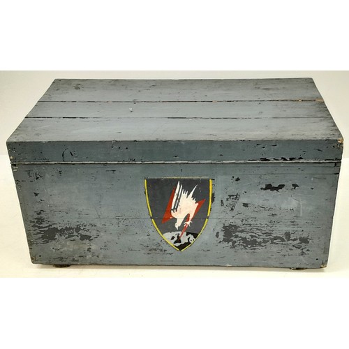 1539 - WW2 German Luftwaffe Foot Locker. These were at the bottom of every bunk for stowing kit. This parti... 