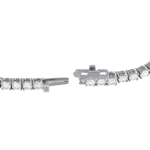 1391 - WITHDRAWN - A 14K White Gold 5.09 ct Lab-Grown Diamond Tennis Bracelet LGD. Brand new condition. Com... 