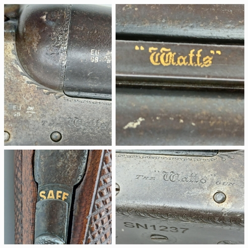 1661 - A Deactivated Vintage Watts of London 12 Gauge Side by Side Sawn-Off Shotgun. Comes with an EU deact... 