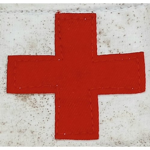 888 - An Original WWII German Red Cross DRK Helferin Nurse's head cover. Unissued War stock from a box tha... 