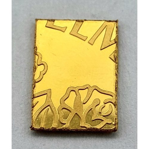 92 - A Heraeus Fine Gold (.999) 1G Bar.