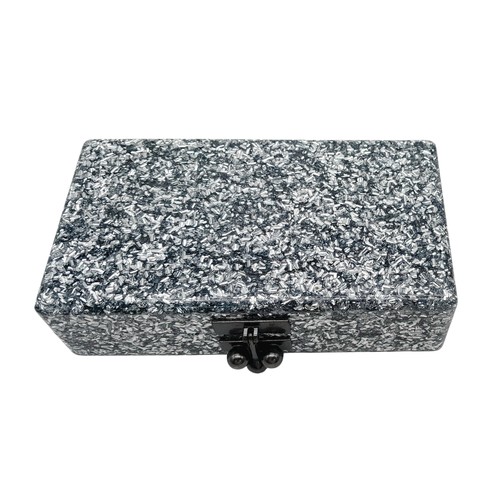 224 - An Edie Parker Fancy Clutch Box. Glitter effect. 17 x 9cm.