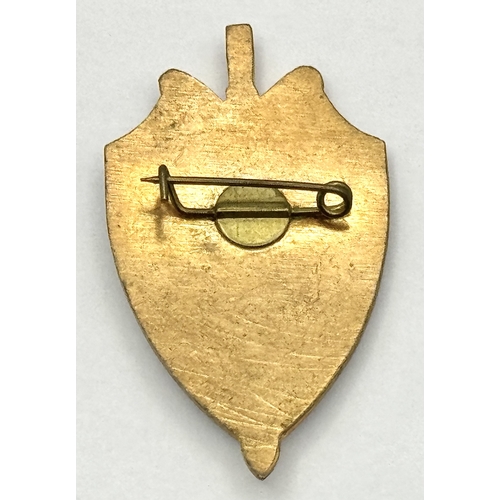 1605 - A Soviet KGB coast guard troops breast badge. Brass, hot-enameled, 2-level construction, multi-color... 