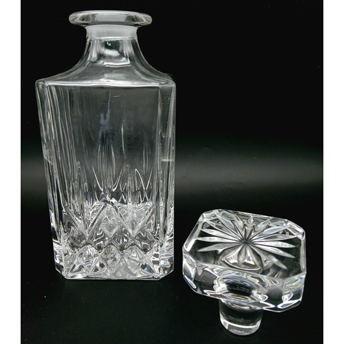 1622 - Two Vintage Cut Glass Decanters. 34 and 27cm