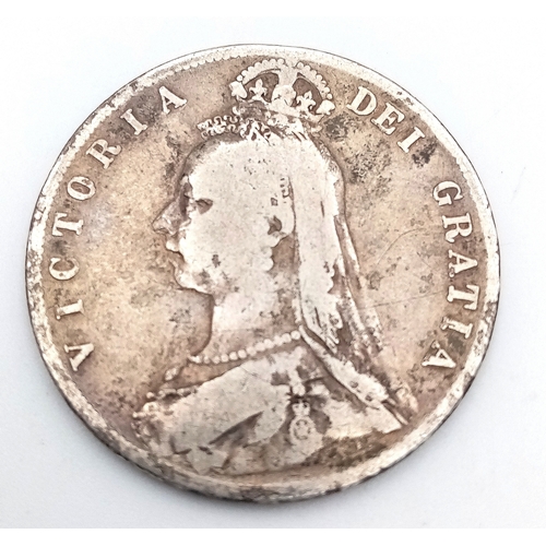 1647 - An 1890 Queen Victoria Silver Halfcrown.