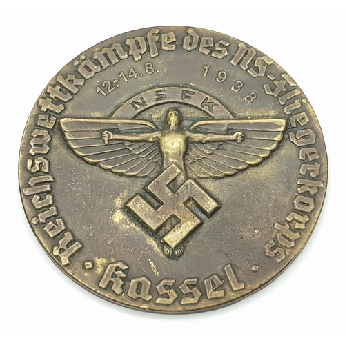 103 - A 1938 German NSFK Cased Bronze Competition Award.