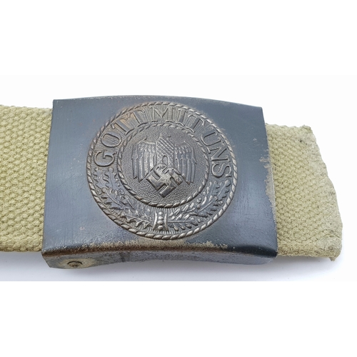 232 - A 1940 Dated German Africa Corps Belt & Buckle. Maker: J.F.S FOR Josef Feix Sohne, Gablonz.