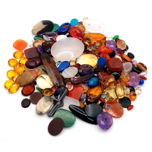 1667 - A Large Collection of Different Coloured and Sized Stones - Some Semi Precious. Perfect for jeweller... 