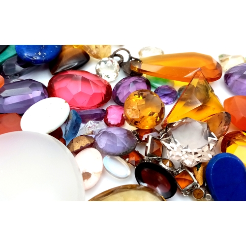 1667 - A Large Collection of Different Coloured and Sized Stones - Some Semi Precious. Perfect for jeweller... 