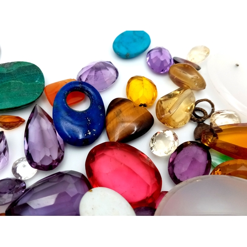 1667 - A Large Collection of Different Coloured and Sized Stones - Some Semi Precious. Perfect for jeweller... 