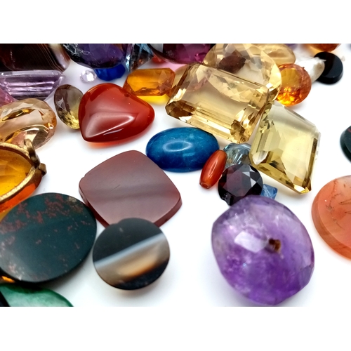 1667 - A Large Collection of Different Coloured and Sized Stones - Some Semi Precious. Perfect for jeweller... 