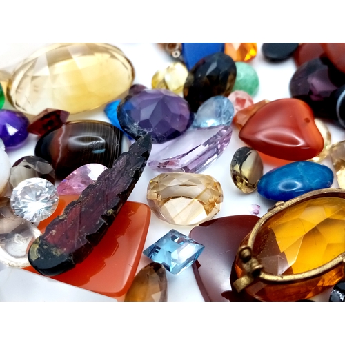 1667 - A Large Collection of Different Coloured and Sized Stones - Some Semi Precious. Perfect for jeweller... 