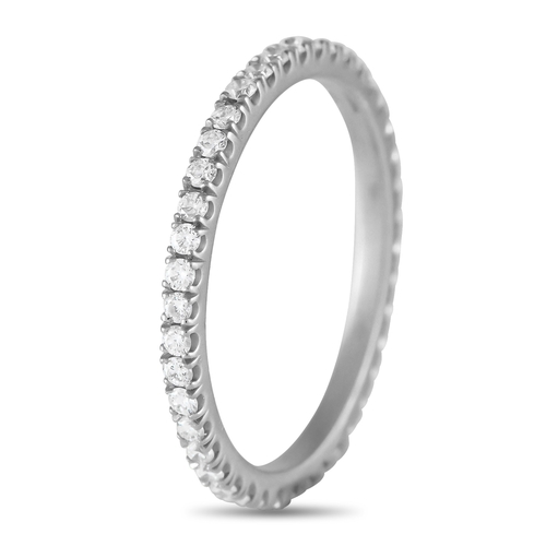 178 - An 18K White Gold 0.44ct Diamond Eternity Band Ring. Sleek and sophisticated, this 18K white gold et... 