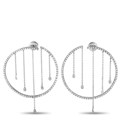 236 - A Pair of Piero Milano 18K White Gold 1.10ct Diamond Earrings. Crafted from 18K white gold, each one... 