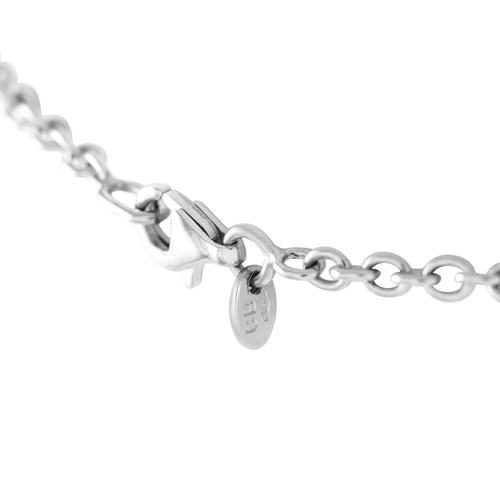 26 - An Bucherer 18K White Gold 0.35ct Diamond Curb Link Pendant Necklace. A striking 18K white gold pend... 