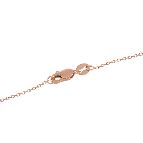 280 - A 14K Rose Gold 0.50 ct Diamond Pendant Necklace. This necklace is made of 14K rose gold and embelli... 