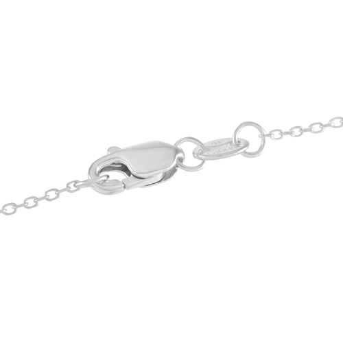 283 - A 14K White Gold 0.10 ct Diamond Pendant Necklace. This necklace is crafted from 14K white gold and ... 