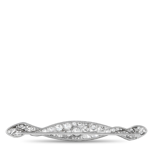 338 - A Tiffany & Co. Antique Platinum 2.60ct Diamond Brooch. Add dimension to your jewelry collection wit... 